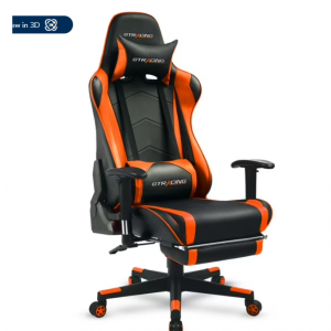 $110 off GTRACING Gaming Chair Office Chair PU Leather with Footrest&Adjustable Headrest @Walmart