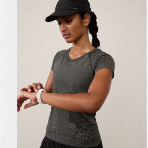 Athleta Momentum Stripe Seamless Tee