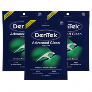 DenTek Triple Clean Advanced Clean Floss Picks, 150 Count, Pack of 3 @ Amazon