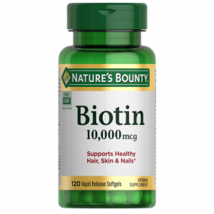 Nature's Bounty Biotin, 10,000 mcg, Rapid Release Softgels, 120 Ct @ Amazon