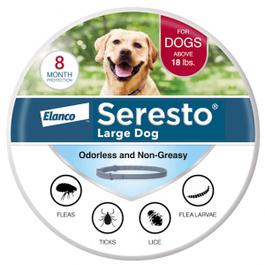 Seresto 体重超18 磅大型犬的防跳蚤和蜱虫项圈