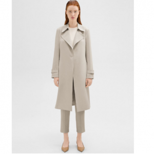 30% Off Oaklane Trench Coat in Admiral Crepe @ Theory UK