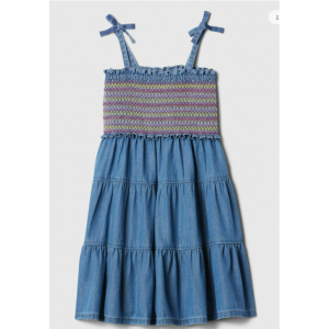 (K)babyGap スモッキングギャザー シャンブレー ワンピース