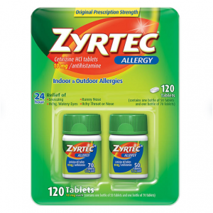 Zyrtec Antihistamine Allergy Tablets, 10 mg 120 ct @ Sam's Club