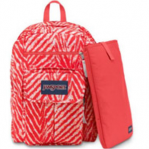 20% off Jansport 15" Digital Student Backpack (Coral Peaches Wild at Heart) 275596 @Buydig