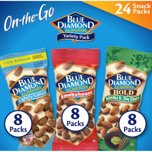 Blue Diamond Almonds 大杏仁 3口味综合装 24包 @ Amazon