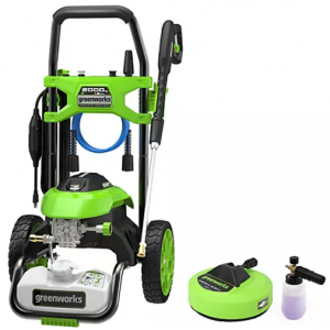 GREENWORKS 2000 PSI 电动高压清洗机带多个附件 @ QVC