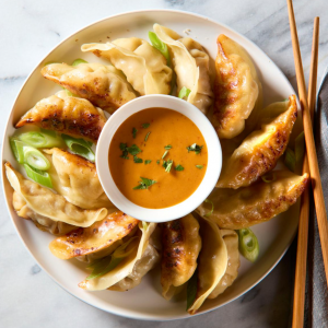 Curtis Stone 100-count Potstickers with Sriracha Aioli @ HSN