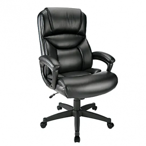 Realspace® Fennington Bonded Leather High-Back Executive Office Chair, BIFMA Compliant