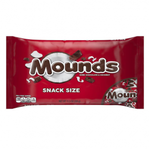 Mounds Snack Size, Candy, Bag Dark Chocolate and Coconut 11.3oz @ Walgreens