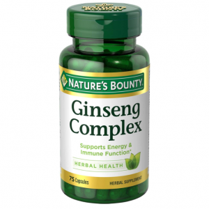 Nature's Bounty Ginseng Complex Capsules Supports Vitality & Immune Function, 75 Capsules @ Amazon