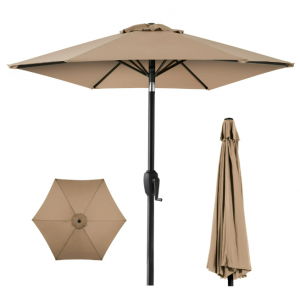 Best Choice Products 7.5ft Heavy-Duty Outdoor Market Patio Umbrella w/ Push Button Tilt @ Walmart