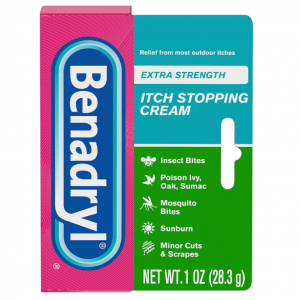 Benadryl Extra Strength Anti-Itch Topical Cream with 2% Diphenhydramine HCI, 1 fl oz @ Amazon