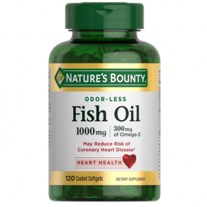 Nature's Bounty Fish Oil, Supports Heart Health, 300mg Omega-3, 120 Softgels @ Amazon