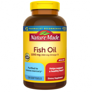 Nature Made Fish Oil 1200 mg Softgels, Omega 3 Supplement with 230 Softgels @ Amazon