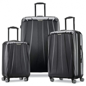 Samsonite Centric 2 Hardside Expandable Luggage with Spinners, Black, 3-Piece Set (20/24/28)