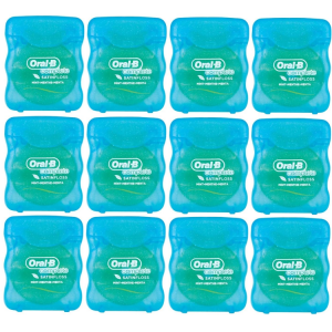 Oral-B Complete Satin Floss, Mint, 5 meters (5.4 Yards), Small Travel Size - Pack of 12 @ Amazon