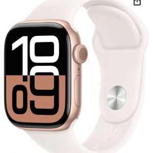 Apple Watch Series 10 [GPS 42mm] with Rose Gold Aluminium Case for $399 @Amazon