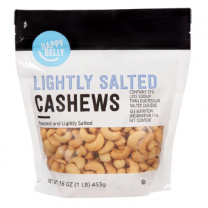 Happy Belly Roasted & Lightly Salted Cashew, 16 ounce (Pack of 1) @ Amazon