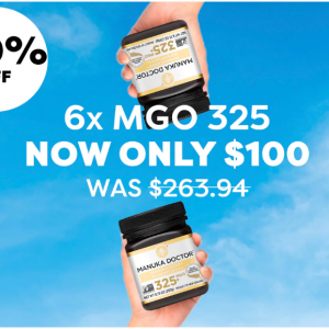 Bundle of 6 x MGO 325 (250g) - 60% OFF ($100) + Free Shipping @ Manuka Doctor