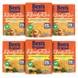 BEN'S ORIGINAL Ready Rice Creamy Variety Pack, 8.5 OZ Pouch (Pack of 6) @ Amazon