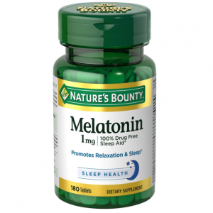 Nature's Bounty Melatonin, 100% Drug Free Sleep Aid, 1mg, 180 Tablets @ Amazon