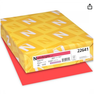 46% off Neenah Astrobrights® Bright Color Paper, Letter Size Paper, 24 Lb @Amazon