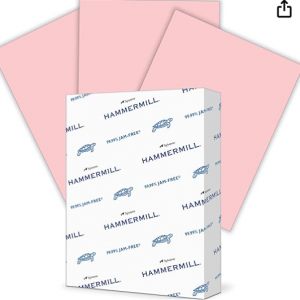 56% off Hammermill Colored Paper, 20lb Pink Printer Paper, 8-1/2 x 11- 1 Ream (500 Sheets) @Amazon