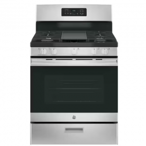 GE 30 in. 5.0 cu. ft. Freestanding Gas Range in Stainless Steel with Griddle @ Home Depot