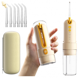 JIMOK Water Dental Flosser Cordless for Teeth Portable Oral Irrigator, 6jet Tips @ Amazon