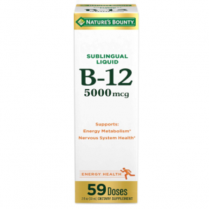 Nature's Bounty Vitamin B12 5000 Mcg Sublingual Liquid, 2 Fl Oz (1 Count) @ Amazon