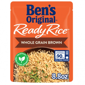 BEN'S ORIGINAL Ready Rice Whole Grain Brown Rice, 8.8 OZ Pouch (Pack of 6) @ Amazon