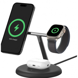 15% off BoostCharge Pro 3-in-1 Magnetic Wireless Charging Stand with Qi2 15W @Belkin