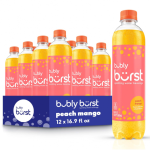 bubly burst, Peach Mango, 16.9 FL Oz Bottles (Pack of 12) @ Amazon