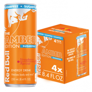 Red Bull Amber Edition Sugar Free Energy Drink, Strawberry Apricot, 8.4 Fl Oz, 4 Cans @ Amazon