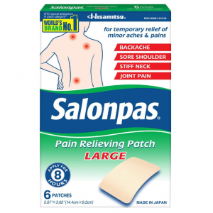 Salonpas, Pain Relieving Patch, LARGE, 6 Count @ Amazon