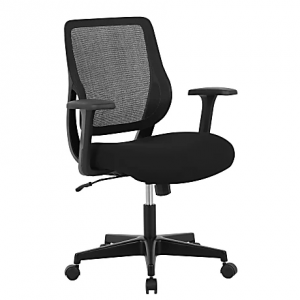 Realspace® Sensi Mesh/Fabric Low-Back Task Office Chair, Black, BIFMA Compliant