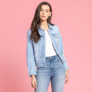 20% Off Light Blue Classic Cotton Denim Jacket @ Roman Originals