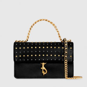 Rebecca Minkoff Edie Studded Mini Crossbody On A Chain