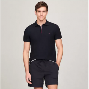 50% Off Stripe Placket Slim Fit Polo @ Tommy Hilfiger