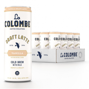 La Colombe Coffee, Vanilla Draft Latte, 11 fl oz Cans (Pack of 12) @ Amazon