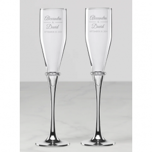 Lenox Personalized Devotion 2-Piece Toasting Flute Set @ Lenox, 75% OFF