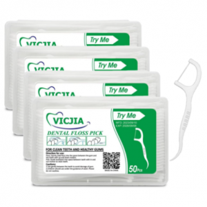 VICJIA Tooth Floss Picks Unflavored Dental Floss, 200 Count @ Amazon