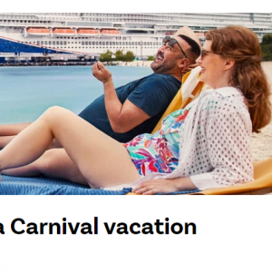 Save up to 40% on a Carnival vacation @Amazon