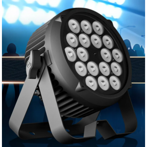 CoralPar 新款防水铝合金 LED 平板帕灯 18x12W RGBWA+UV 照明 精选触摸屏