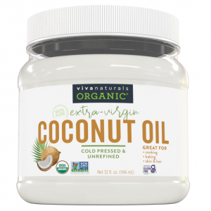 Viva Naturals Organic Coconut Oil - Unrefined and Cold-Pressed, USDA Organic, 32 oz @ Amazon