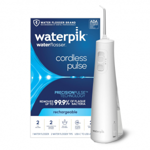 Waterpik Cordless Pulse Rechargeable Portable Water Flosser for Teeth, WF-20 White @ Amazon