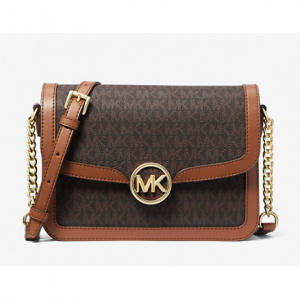 Michael Kors Leida Medium Signature Logo Shoulder Bag