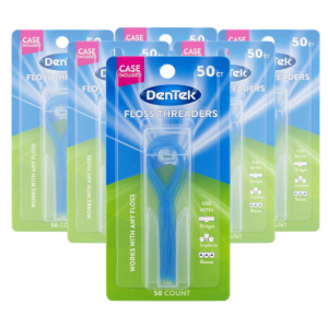 DenTek Floss Threaders for Braces, Bridges, and Implants, 50 Count (Pack of 6) @ Amazon