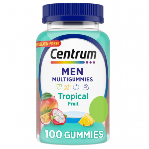 Centrum Men's Multivitamin Gummies, Tropical Fruit Flavors, 100 Count, 50 Day Supply @ Amazon